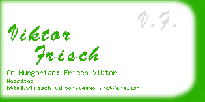 viktor frisch business card